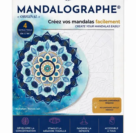 Children's arts and crafts - Mandalographe® - 4-in-1 Awarded Tool for creating mandalas - ATELIER MANDALA