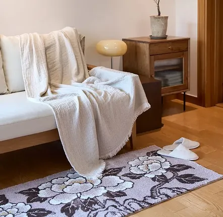 Tapis - Rochers et pivoines - BON`EE(LIVING ART BRAND)