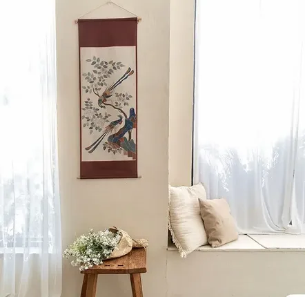 Poster - Flowers & birds Minhwa art wall scroll - BONEE(LIVING ART BRAND)