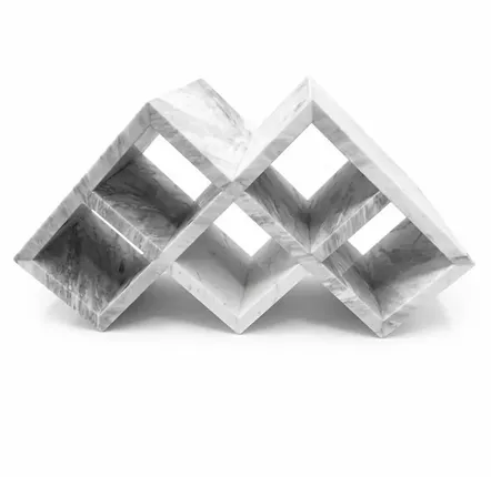 Objets design - Porte-bouteille de vin en marbre carrara gris clair - SAGIT