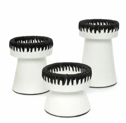 Candlesticks and candle holders - The Pretty Candle Holder - White Black - M - BAZAR BIZAR LIVING