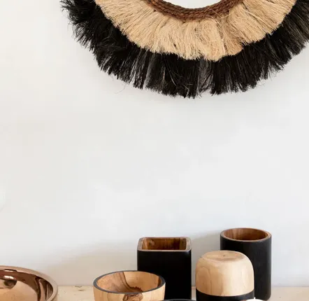 Miroirs - Le Miroir Blackout - Naturel Noir - M - BAZAR BIZAR LIVING