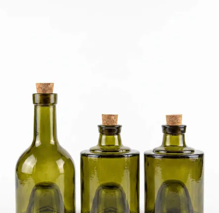 Carafes - The 3-Piece Oil Bottle - Olive Green - BAZAR BIZAR LIVING