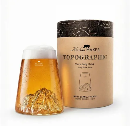 Gifts - Topographic Long Drink Glass - ALASKAN MAKER