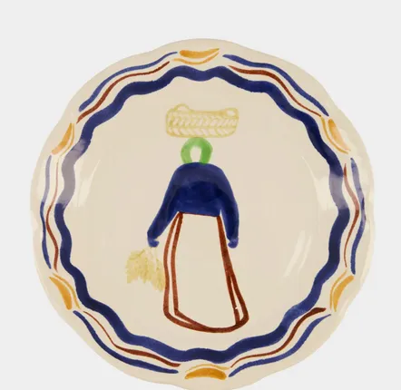 Assiettes au quotidien - Hand-Painted Comporta The Harvester Stoneware Dinner Plate - HOUSE OF CAPRICORN