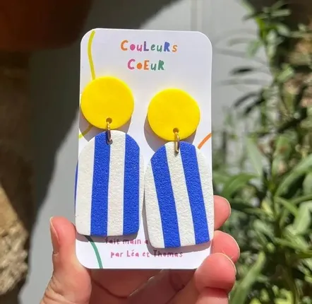 Bijoux - Boucles oreilles colorées - COULEURS COEUR