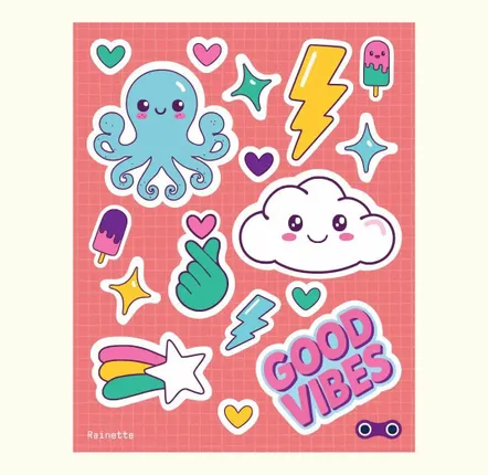 Accessoires enfants - Stickers réfléchissants - Grandes planches - RAINETTE