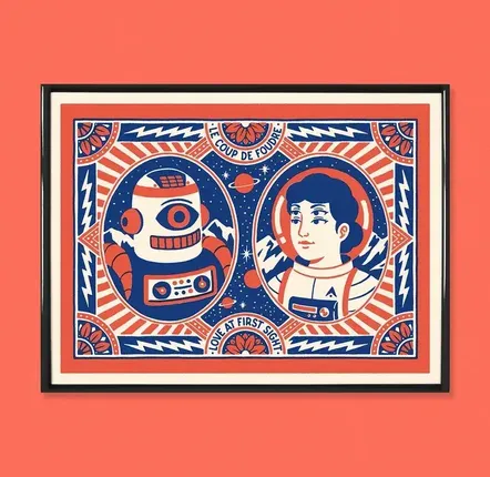 Poster - Print "Love”  (Size 40x30cm) - YEAAAH! STUDIO