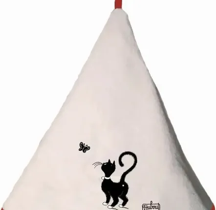 Torchons textile - Essuie Mains Dubout Chat Papillon Ivoire 0 X 60 - MAISON VIVARAISE - SDE VIVARAISE WINKLER