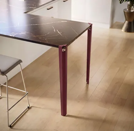 Consoles - PIED DE TABLE MANGE DEBOUT EN ACIER SAPHIR - LOT DE 2 PIEDS - DECO-GEM