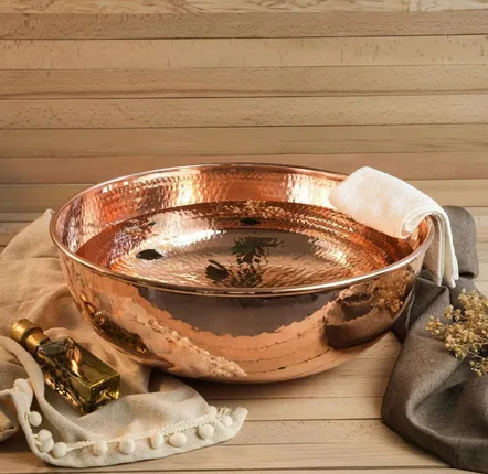 Spa - Handcrafted Hammered Copper Pedicure & Foot Bath Bowl - BELS & PEARL