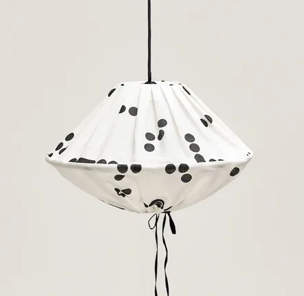 Fabrics - Linen pendant lampshade diam. 50cm Yumi - NOBODINOZ