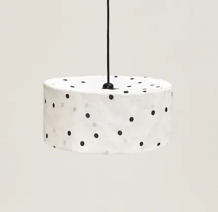 Fabrics - Linen Pendant lampshade diam. 40cm Vibes - NOBODINOZ