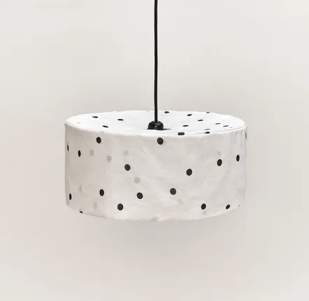 Fabrics - Linen Pendant lampshade diam. 40cm Vibes - NOBODINOZ
