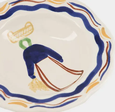 Everyday plates - HAND-PAINTED COMPORTA THE HARVESTER STONEWARE SOUP PLATE - HOUSE OF CAPRICORN