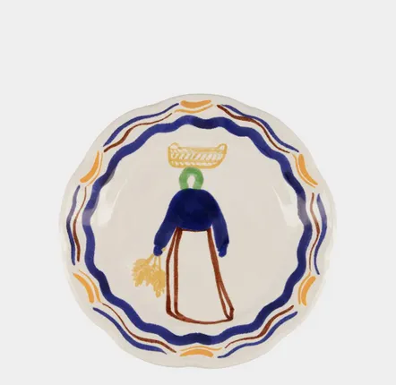 Assiettes au quotidien - HAND-PAINTED COMPORTA THE HARVESTER STONEWARE DESSERT PLATE - HOUSE OF CAPRICORN