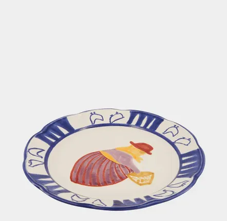 Assiettes au quotidien - HAND-PAINTED COMPORTA THE FARMER STONEWARE DINNER PLATE - HOUSE OF CAPRICORN