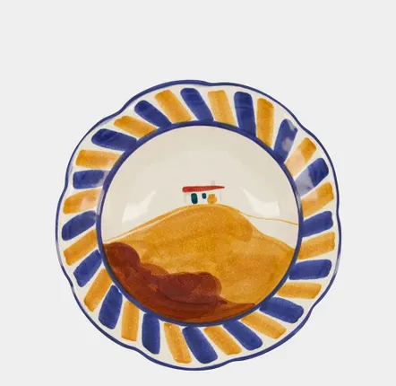 Assiettes au quotidien - HAND-PAINTED COMPORTA HOUSE STONEWARE SOUP PLATE - HOUSE OF CAPRICORN