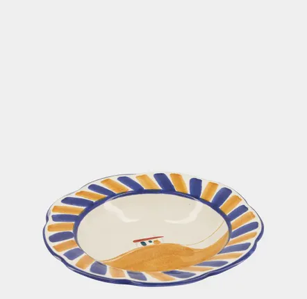 Assiettes au quotidien - HAND-PAINTED COMPORTA HOUSE STONEWARE SOUP PLATE - HOUSE OF CAPRICORN