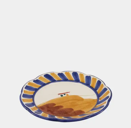 Assiettes au quotidien - HAND-PAINTED COMPORTA HOUSE STONEWARE DESSERT PLATE - HOUSE OF CAPRICORN