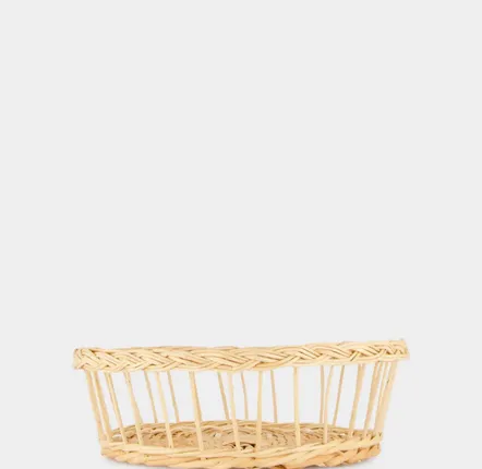 Plats et saladiers - HANDMADE VITÓRIA NATURAL WICKER LARGE BREAD BASKET - HOUSE OF CAPRICORN