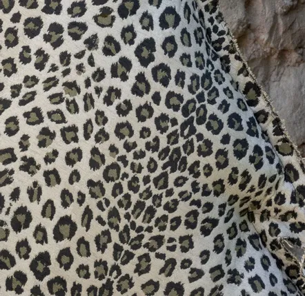 Fabric cushions - LEOPARD luminous tree - ROSE VELOURS