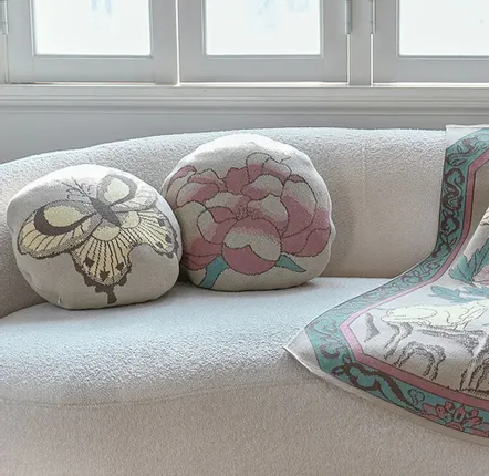 Fabric cushions - Round Cushion Cover - BONEE(LIVING ART BRAND)