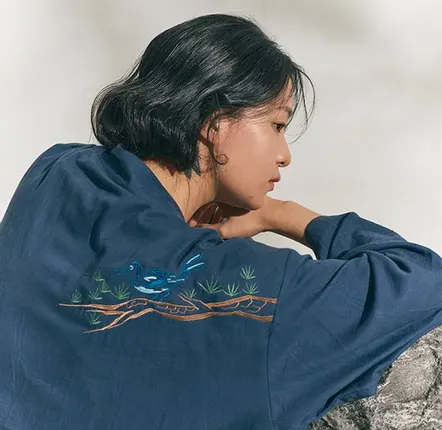 Homewear - Hanbok Robe Tiger & Magpie - BONEE(LIVING ART BRAND)
