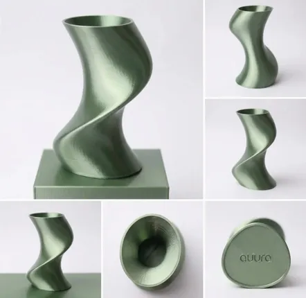 Aménagements pour bureau - Vase imprimé en 3D « BAILE » | Vert émeraude - AUURA