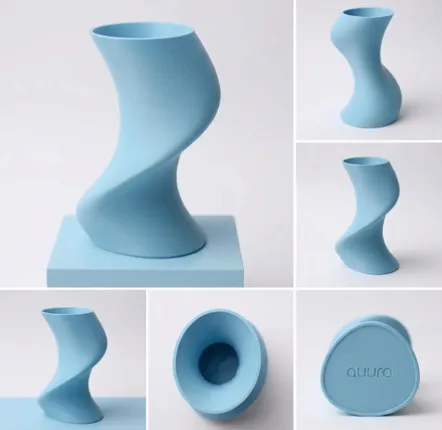 Aménagements pour bureau - Vase imprimé en 3D « BAILE » | Bleu bébé - AUURA