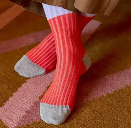 Chaussettes - Chaussettes Yvette Tangerine 39/41 - LA CERISE SUR LE GATEAU