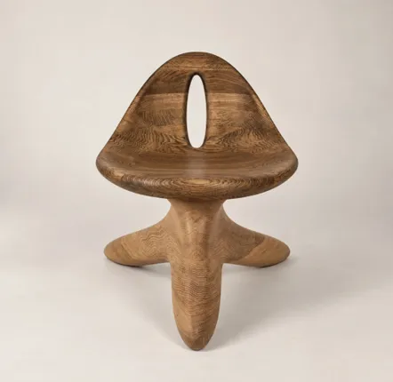 Chaises - Morphe | Fauteuil Sculpté Exclusif | Chêne Européen Massif - NEXART