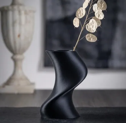 Aménagements pour bureau - Vase imprimé en 3D « BAILE » | Noir - AUURA