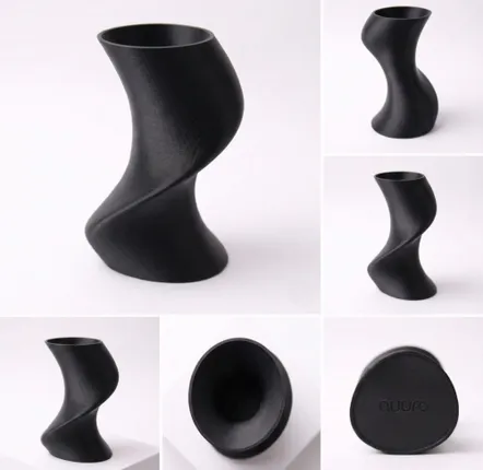 Aménagements pour bureau - Vase imprimé en 3D « BAILE » | Noir - AUURA