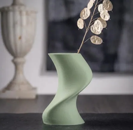 Aménagements pour bureau - Vase imprimé en 3D « BAILE » | Vert sauge - AUURA