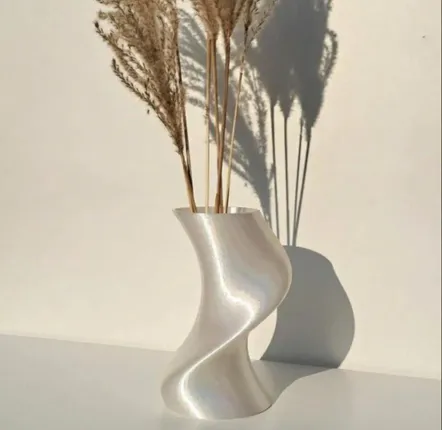 Aménagements pour bureau - Vase imprimé en 3D « BAILE » | Blanc perle - AUURA
