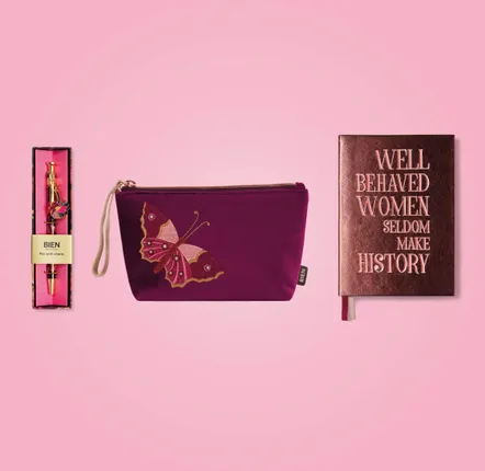 Stationery - Notebook with embroidered quote - BIEN MOVES