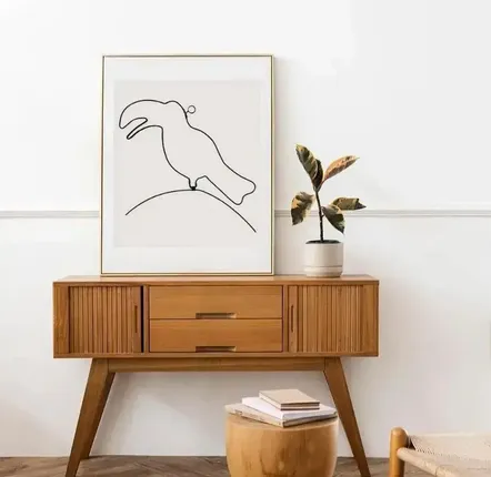 Chambres d'enfants - Décoration Murale en fil de fer - Silhouette Toucan - à punaiser - BIJOUX DE MUR