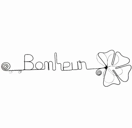 Other wall decoration - Clover flower -\" Happiness\” - Wire wall decoration - BIJOUX DE MUR