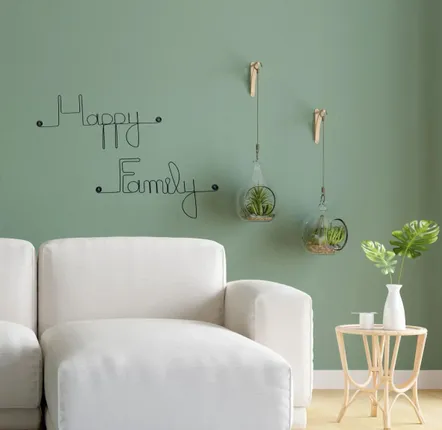 Cadeaux - Happy Family – Déco murale fil de fer handmade - home decor - BIJOUX DE MUR