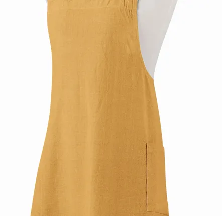 Aprons - Recycled Japanese Kitchen Apron Haru Cannelle 78 X 100 - MAISON VIVARAISE - SDE VIVARAISE WINKLER