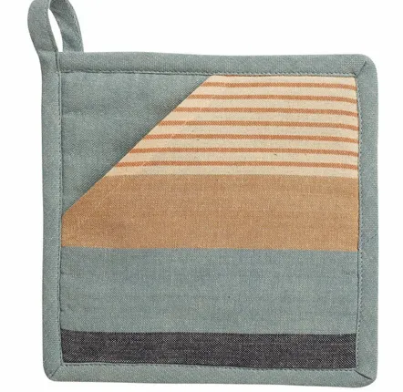 Potholders - Recycled 2-in-1 Potholder Yuna Azur 20 X 20 - MAISON VIVARAISE - SDE VIVARAISE WINKLER