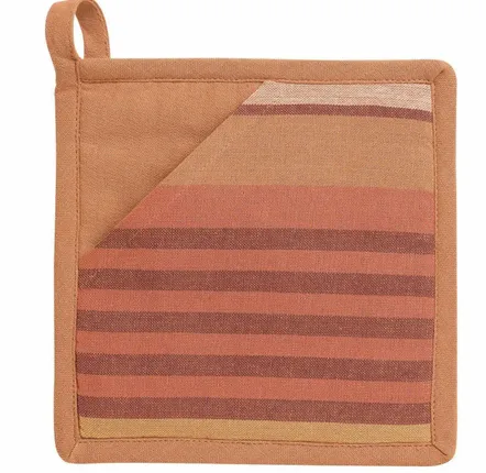 Potholders - Recycled 2-in-1 Pot Holder Yuna Terracotta 20 X 20 - MAISON VIVARAISE - SDE VIVARAISE WINKLER