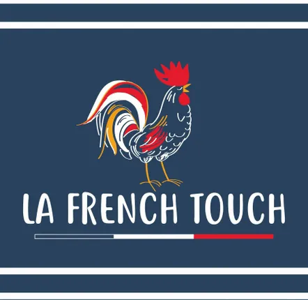 Aprons - Recycled kitchen apron La French Touch Marine 72 X 90 - MAISON VIVARAISE - SDE VIVARAISE WINKLER