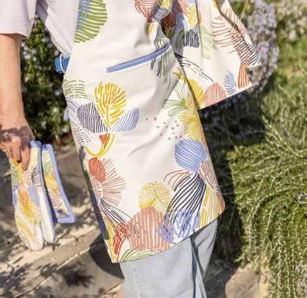 Potholders - Abelia recycled oven glove and pot holder set Multico 15 X 30 - MAISON VIVARAISE - SDE VIVARAISE WINKLER