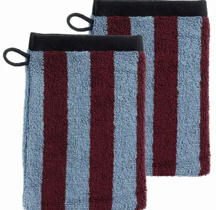Other bath linens - Set of 2 wash mitts Charly Myrtille 15 X 21 - LA CERISE SUR LE GATEAU