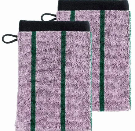 Other bath linens - Charly Set of 2 Wash Mitts Lilas 15 X 21 - LA CERISE SUR LE GATEAU