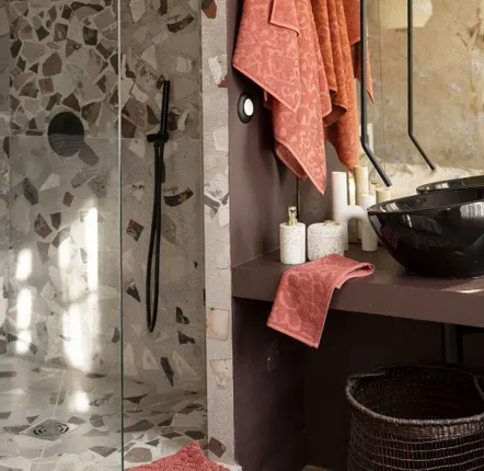 Bath towels - Bath sheet Gilda Sienne 90 X 150 - MAISON VIVARAISE - SDE VIVARAISE WINKLER