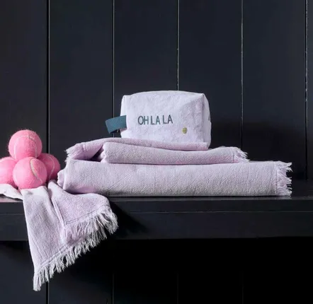 Bath towels - Maxi Bath Sheet Luna Lilas 100 X 160 - LA CERISE SUR LE GATEAU