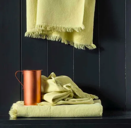 Bath towels - Bath Sheet Luna Butter 100 X 160 - LA CERISE SUR LE GATEAU